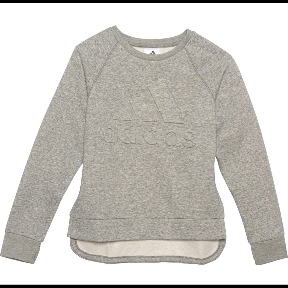 adidas Grey Heather Logo Sweatshirt. NWT